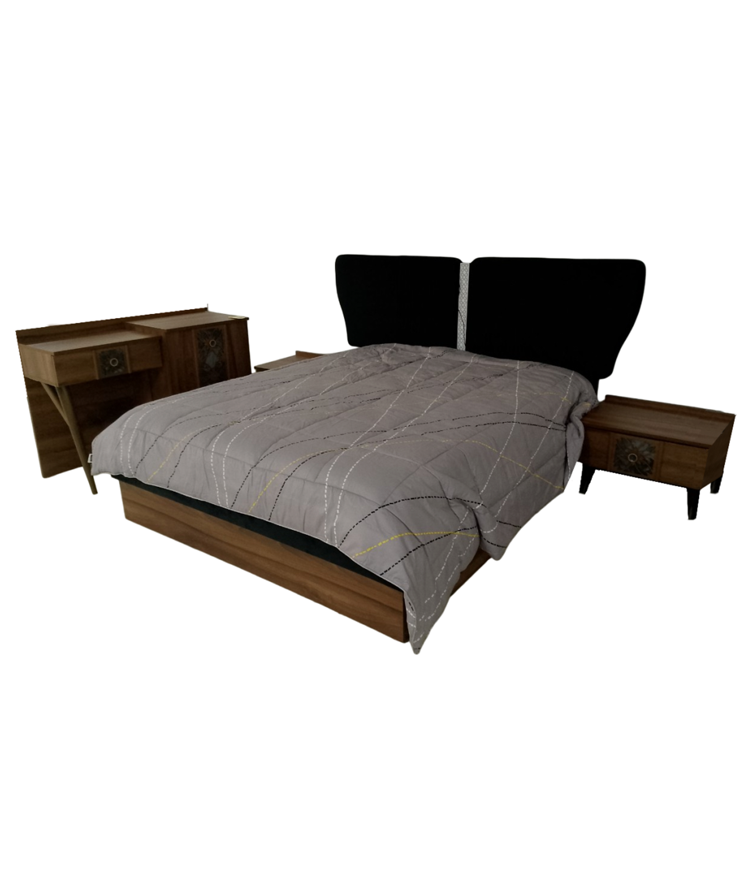 JUEGO DE CAMA 160X190+ 1 VESTIDOR + 1 ESPEJO + 2 M/N